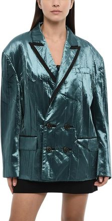 Dsquared2 Blue Solid Notched Lapel Blazer