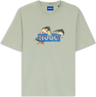 HUGO BOSS Printed-artwork T-shirt in cotton jersey