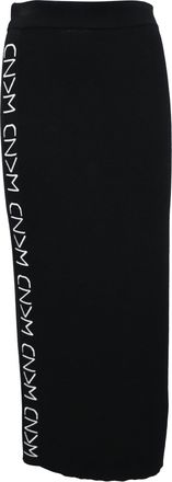 Max Mara Midi Skirt in Black Viscose