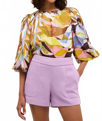 Marie Oliver Mia Mid-Rise Short In Aster