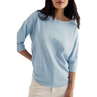 Seasalt Cornwall Tremayne Quay Organic Cotton Top in Blue Fog at Nordstrom, Size 12 Us