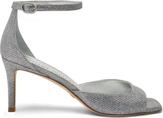 Stuart Weitzman Moderne Sandalen met Vierkante Neus - Dames - Sandalen met hakken - Grijs - 36 EU - Schoenen