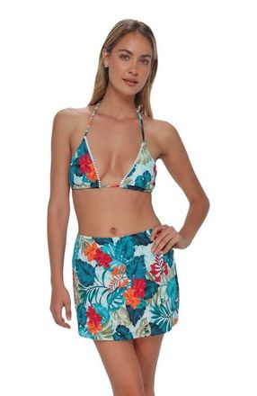 Swim Systems Bree Cover-up Mini Skirt in Tiki Tango Rib at Nordstrom, Size X-Large
