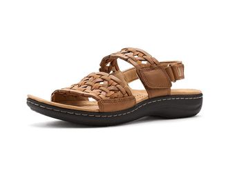 Clarks Laurieann Lily Womens Sandals Tan Leather : 6.5 B - Medium