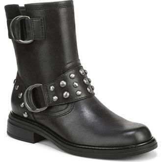 Naturalizer Optimus Stud Moto Boot in Black at Nordstrom Rack, Size 6.5