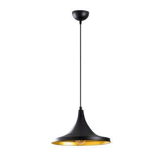 Wonderlamp L&aacute;mpara de techo con pantalla abierta negro de altura regulable 113 cm