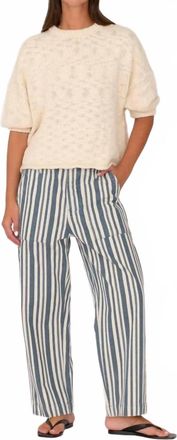 Secular Alex Mid Rise Utility Jean In Blue Stripe