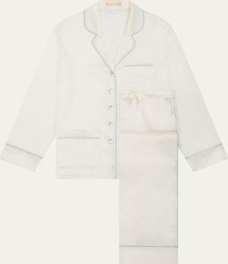 Olivia Von Halle Coco Solid Silk Satin Pajama Set