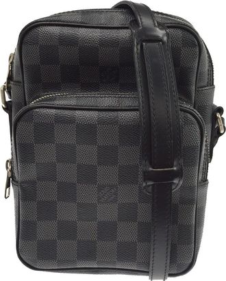 Louis Vuitton Rem Damier Graphite Black Canvas Handbag (Pre-Owned)