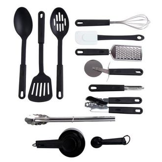 Gibson Home Total Kitchen 20-Piece Tool/Gadget Prep N Serve Combo Set in Black at Nordstrom