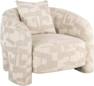 Richmond Interiors Design Loungesessel Tuscany - Beige Graffic