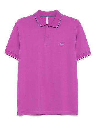 Sun 68 contrast-trim polo shirt - Purple
