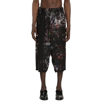 Yohji Yamamoto Stained Glass Printed Bermuda Pants