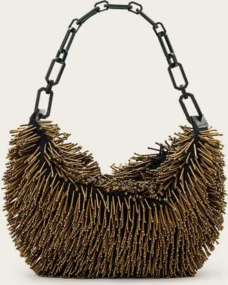 AllSaints Cotton Madea Chain Strap Beaded Bag, Size: One Size