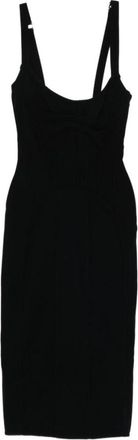 The Attico Black Panel Midi Dress