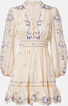 Zimmermann Patience floral linen minidress