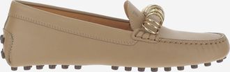 Tod's Womens Loafers Nappa Leather With Rings Light Brown Calfskin