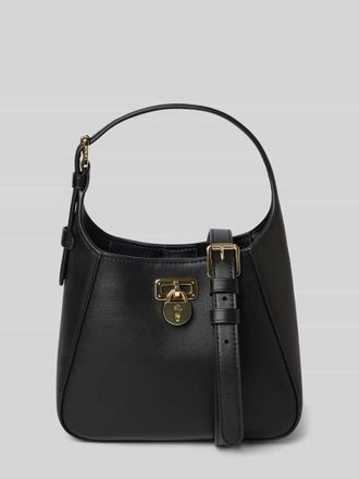 Lauren Ralph Lauren Lederhandtasche mit Label-Anhänger Modell TANNER in Black, Größe 1