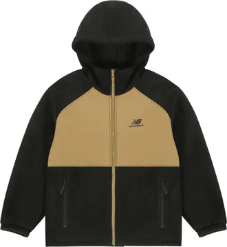 New Balance hooded Casual Jacket Couple Style Black AMJ13383-BK