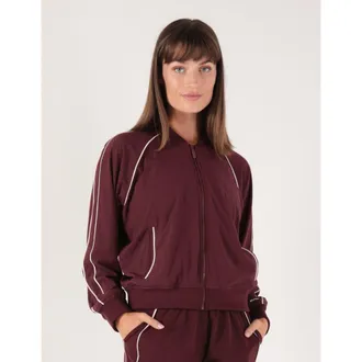 Glyder Track Mode Jacket in Crimson Velvet/white at Nordstrom, Size X-Small