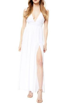 By Design Athen Plunging V-Neck Maxi Dress in Ivory at Nordstrom Rack, Size X-Small