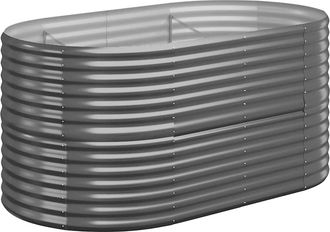 vidaXL Vidaxl - Jardinera Arriate Acero Galvanizado Antracita 152x80x68 Cm