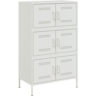 vidaXL Highboard White 68x39x113 cm Steel vidaXL