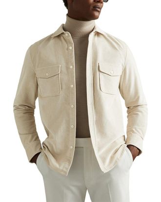 Reiss Tucci Twin Pocket Cord Casual Shirt