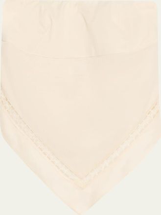 SIMKHAI Lahni Strapless Linen Lace Top