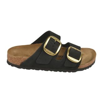 Birkenstock Sliders, female, Black, Size: 5 US Arizona Big Buckle