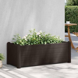 vidaXL Arriate Elevado De Jard&iacute;n Pp Color Moca 100x43x35 Cm Vidaxl