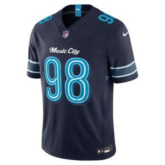 Nike Jeffery Simmons Tennessee Titans Rivalries Collection Nike Mens Dri-FIT NFL Limited Jersey in Blue | 37NM0JFO9VF-5K4