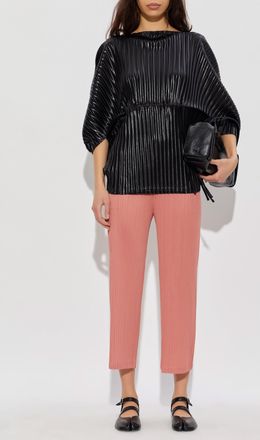 Pleats Please Issey Miyake Pleated Trousers, Womens, Pink