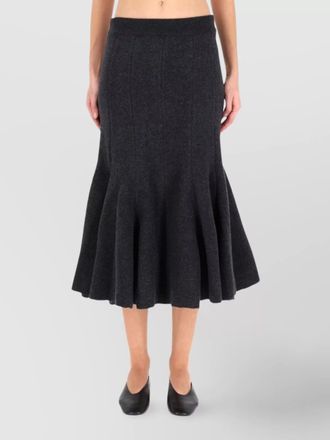 Bottega Veneta high waist flared hem textured skirt