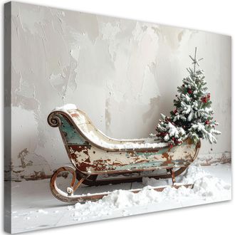 Feeby Impresi&oacute;n De Imagen, &Aacute;rbol De Navidad Trineo Nieve, 120x80