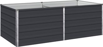 vidaXL Cama De Jard&iacute;n Elevada Gris Antracita 160 X 80 X 55 Cm Vidaxl