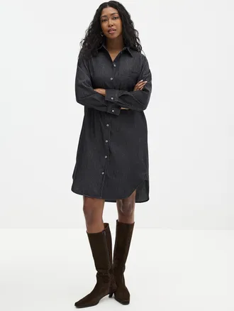 Marc O'Polo Womens Graphite chambray shirtdress