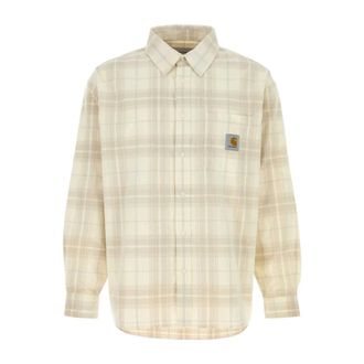 Carhartt Work in Progress Carhartt Wip, Casual Shirts, male, Beige, Size: XL Wilber Shirt