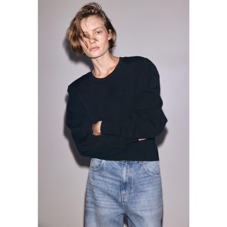H&M Shoulder-pad Top in Dark Green at Nordstrom, Size Xx-Large