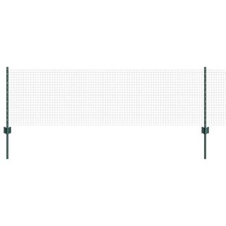 Berkfield Home Welded Wire Fence with 11 U Posts Green 0.6x25 m Steel