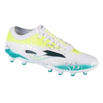 Joma Heren Evolution Stevige Grond Voetbalschoenen (Wit/Blauw/Geel)