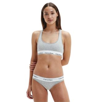 Calvin Klein Lichtgewicht, moderne slipjes van katoenmix voor dames (Grijs)