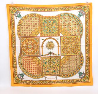 Herm&egrave;s HERM&Egrave;S Carre 45 100% Silk Scarf CIELS Womens BYZANTINS (Pre-Owned)