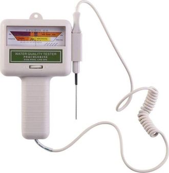 OEM Este Medidor Digital De Calidad Del Agua 2 En 1, De Color Blanco Gris&aacute;ceo, Mide Los Niveles De Ph Y Cloro. Cuenta Con Una Pantalla Grande Y Es Apto Pa