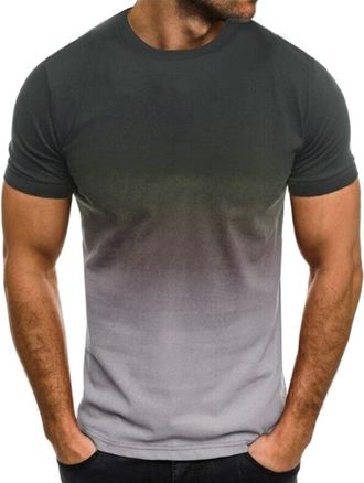 Generic Mens T-Shirts Big and Tall Short Sleeve Crew Neck Slim Fit Casual T Shirts Running Stylish Muscle Summer Camisas para Hombres Black