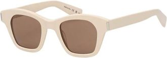 Saint Laurent SL 592 Zonnebril - unisex - Zonnebrillen - Beige - 47 MM - Accessoires