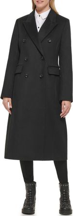 Karl Lagerfeld Wool Blend Double Breasted Coat in Black at Nordstrom Rack, Size X-Small