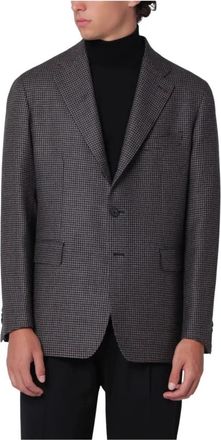 Tagliatore Newyork Jacket - Heren - Business blazers - Grijs - M - Leer - Kostuums