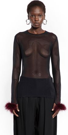 MUGLER Marabou Top in Mesh
