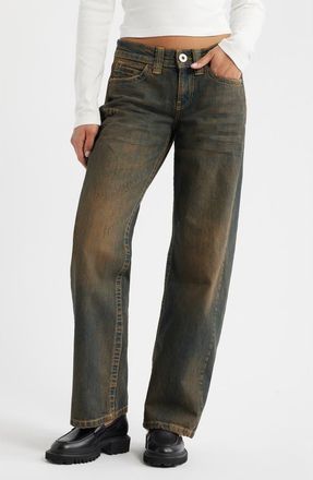 BDG Kayla Low RIse Wide Leg Jeans in Dark Vintage at Nordstrom, Size 28 32